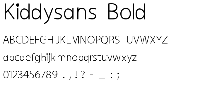 kiddySans Bold font